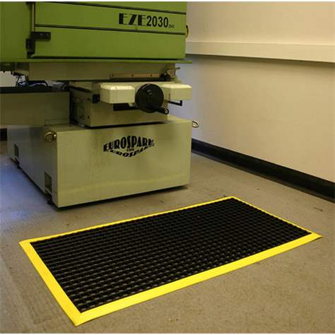 Industrie-Arbeitsmatte Workstation 1,8 x 1,2 m, schwarz mit Sicherheitsrandleisten - COBA Europe GmbH - Bild2