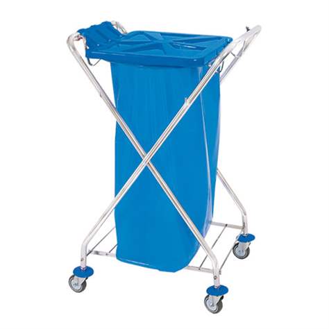 Abfallsackhalter 120 l mit Deckel und Fahrgestell