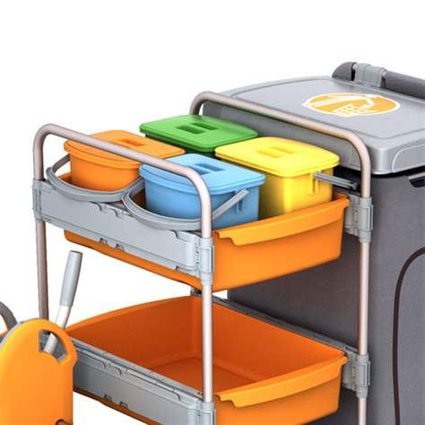 Sada 4 různobarevných plastových věder s víkem o objemu 6 l s víkem - obrázek2