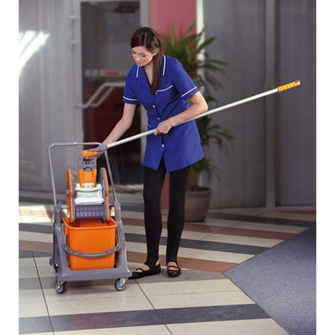 Einfachfahreimer inkl. Profi-Mopp-Presse, Kunststofffahrgestell - Bild2