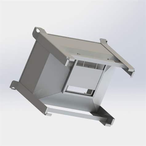 Stapelbehälter mit Trichter, 800x600 mm, Traglast 750 kg, feuerverzinkt - Bild2