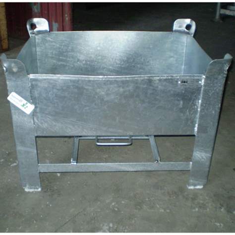Stapelbehälter mit Trichter, 800x600 mm, Traglast 750 kg, feuerverzinkt - Bild4