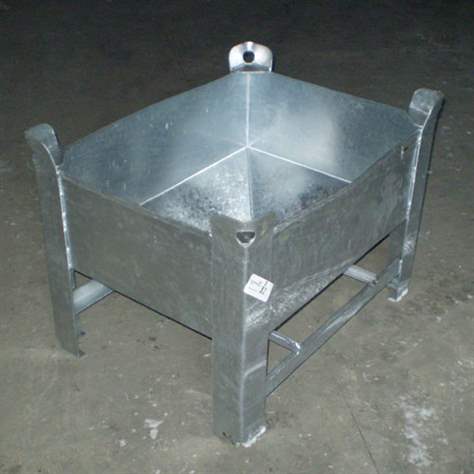 Stapelbehälter mit Trichter, 800x600 mm, Traglast 750 kg, feuerverzinkt - Bild5