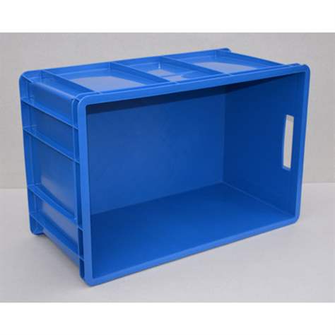 Plastová přepravka Euro300, 600 x 400 x 300 mm, plné stěny, barva modrá. - obrázek3