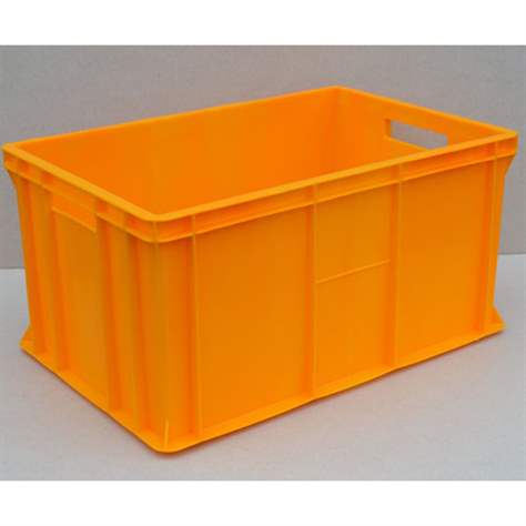 Kunststoff-Stapelbehälter Euro300, 600 x 400 x 300 mm, Wände geschlossen, Farbe orange