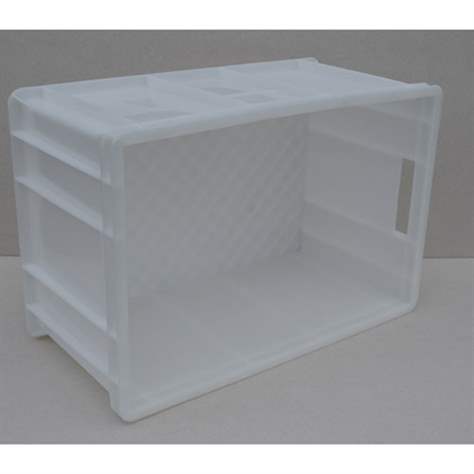 Kunststoff-Stapelbehälter Euro300, 600 x 400 x 300 mm, Wände geschlossen, Farbe weiß. - Bild3