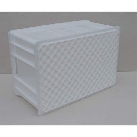 Kunststoff-Stapelbehälter Euro300, 600 x 400 x 300 mm, Wände geschlossen, Farbe weiß. - Bild4