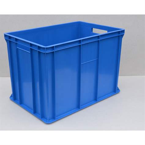 Kunststoff-Stapelbehälter Euro400, 600 x 400 x 410 mm, Wände geschlossen, Farbe blau.