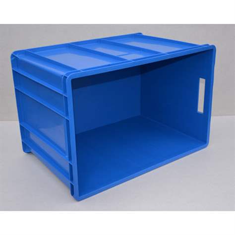 Kunststoff-Stapelbehälter Euro400, 600 x 400 x 410 mm, Wände geschlossen, Farbe blau. - Bild3