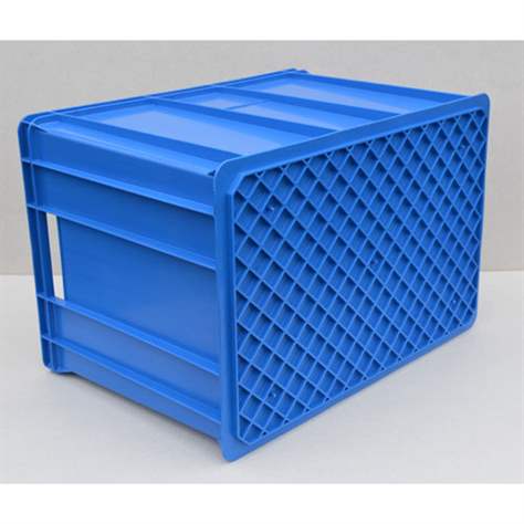 Kunststoff-Stapelbehälter Euro400, 600 x 400 x 410 mm, Wände geschlossen, Farbe blau. - Bild4