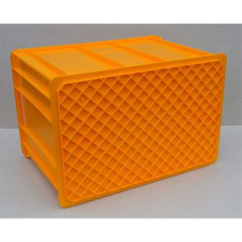 Kunststoff-Stapelbehälter Euro400, 600 x 400 x 410 mm, Wände geschlossen, Farbe orange - Bild4