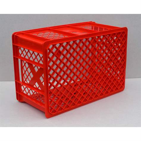 Kunststoff-Stapelbehälter Euro300, 600 x 400 x 300 mm, Wände durchbrochen, Farbe rot. - Bild4