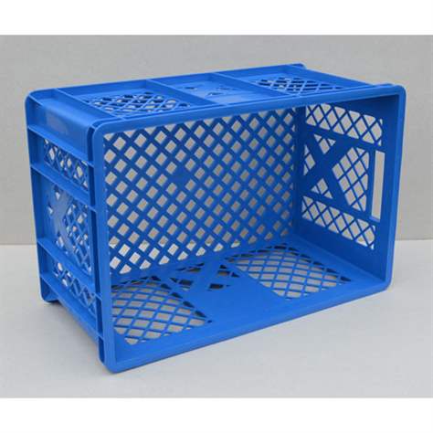 Kunststoff-Stapelbehälter Euro300, 600 x 400 x 300 mm, Wände durchbrochen, Farbe blau. - Bild3