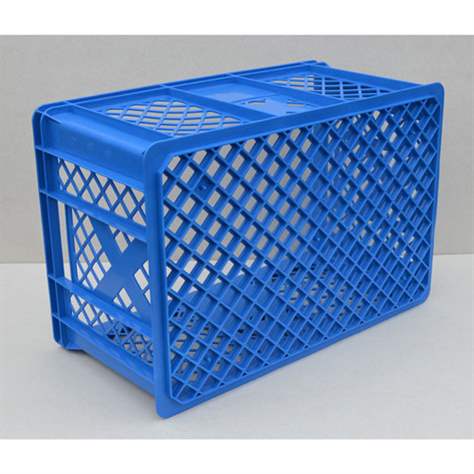 Kunststoff-Stapelbehälter Euro300, 600 x 400 x 300 mm, Wände durchbrochen, Farbe blau. - Bild4