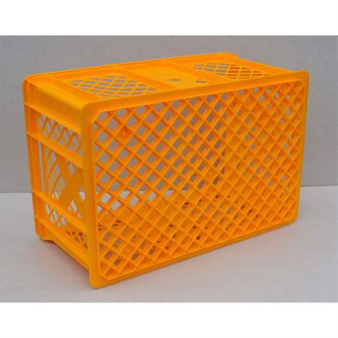 Kunststoff-Stapelbehälter Euro300, 600 x 400 x 300 mm, Wände durchbrochen, Farbe orange - Bild4