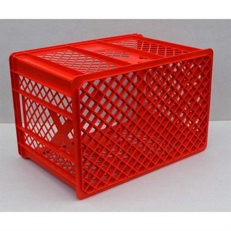 Kunststoff-Stapelbehälter Euro400, 600 x 400 x 410 mm, Wände durchbrochen, Farbe rot. - Bild4