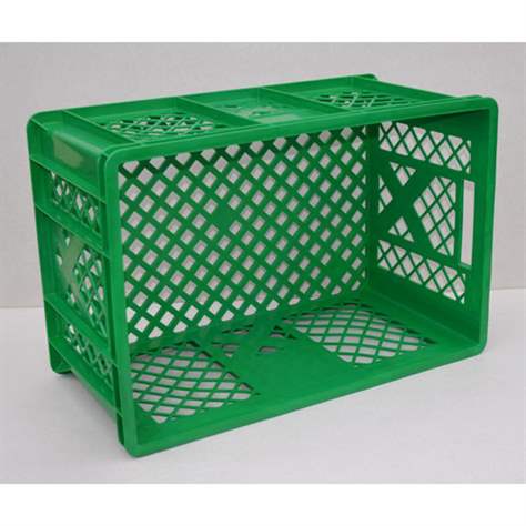 Kunststoff-Stapelbehälter Euro400, 600 x 400 x 410 mm, Wände durchbrochen, Farbe grün - Bild3