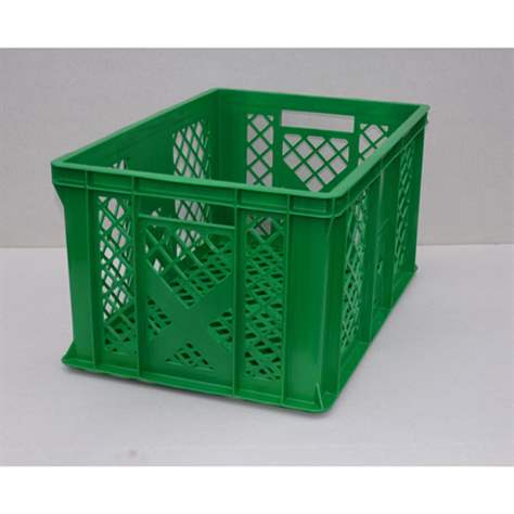 Kunststoff-Stapelbehälter Euro400, 600 x 400 x 410 mm, Wände durchbrochen, Farbe grün - Bild5