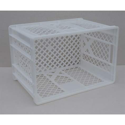 Kunststoff-Stapelbehälter Euro400, 600 x 400 x 410 mm, Wände durchbrochen, Farbe weiß - Bild3