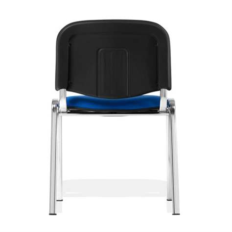Stapelstuhl ISO, mit Textilstoffbezug Farbe Schwarz, Stahlkonstruktion Chrom - Nowy Styl Group - Bild4
