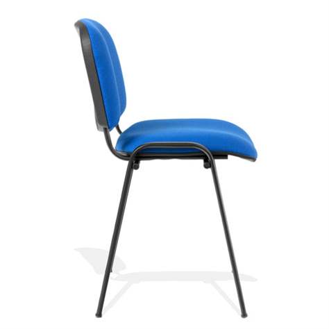 Stapelstuhl ISO gepolstert, Farbe dunkel grau, Stahlkonstruktion Schwarz lackiert - Nowy Styl Group - Bild3