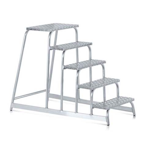Alu-Arbeitspodeste, Höhe 1,0 m, 5 Stufen
