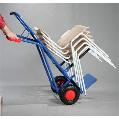 Stuhlkarre VARIOfit, Tragfähigkeit 250 kg, Schaufel 320 x 250 mm, Luftbereifung - Cordes - Bild2