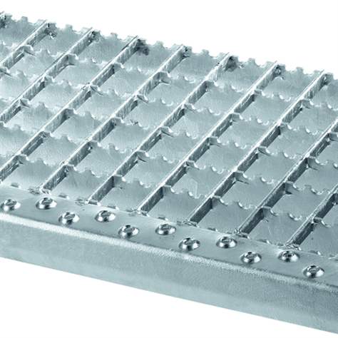 Scară punte cu trepte pe 1 parte - scară platformă cu trepte pe o parte, înălțime platformă 720 mm, 3 fuscele/trepte/trepte tip grătar - imagine6