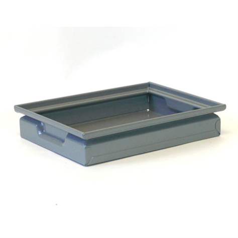 Stapelkasten aus Stahlblech, 275 x 368 x 70 mm, Traglast 10 kg