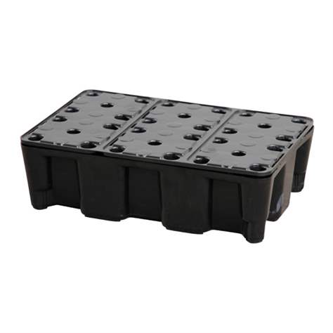 Záchytná vana plastová s roštem, objem 25 l, 600x400 mm, černá - CEMO GmbH