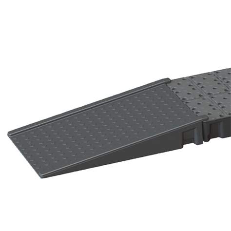 Nájezdová rampa z polyetylénu, 1260x800x200 mm, černá - CEMO GmbH