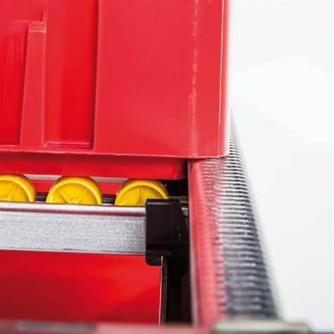 Spádový regál Multiline LIGHT, 4 police s válečkovými lištami š x h: 1800x1250 mm, přístavný - META Skladovací technika - obrázek2