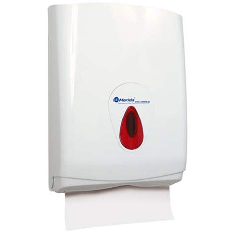 Zásobník na jednotlivé papírové ručníky TOP. Obsah 500 ks. Barva průzoru červená.