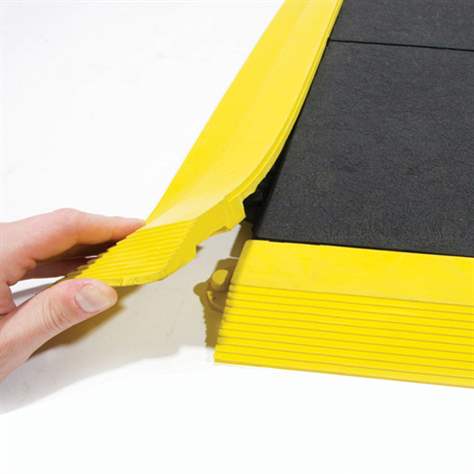 Anlaufkante mit Stiften für Matte Fatigue Step, gelb, 950 mm - COBA Europe GmbH - Bild2