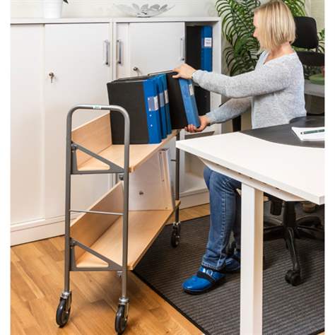 Ordnerwagen, 2 neigbare Böden, Traglast 50 kg, LxBxH: 900x300x920 mm - Konga Mekaniska Verkstad AB - Bild5