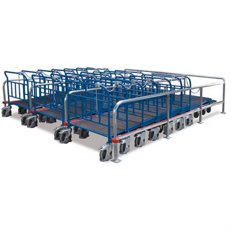 CC-wagen VARIOfit mit 2 Etagen, Anti-Rutschoberfläche 1030 x 600 mm, Tragfähigkeit 500 kg - Cordes - Bild3