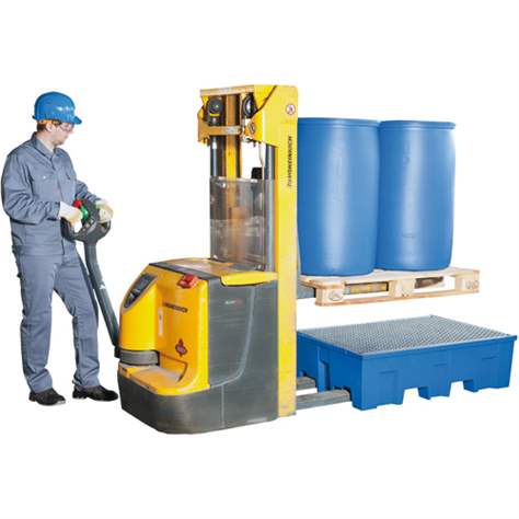 Vană de captare retenție din polietilenă Asecos, volum 220 l, LxlxH: 865x1245x350 mm, cu grătar zincat - asecos GmbH - imagine2