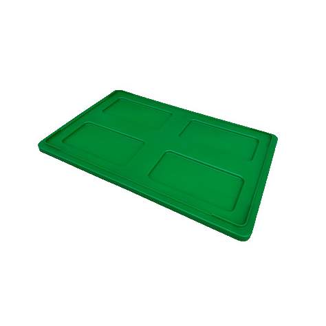 Veko - voľne pokládacie pre prepravky, 600 x 400 mm, plastové, farba zelená