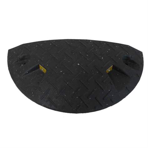 Fahrbahnschwelle für Richtgeschwindigkeit bis 10 km/h, Endelement 215 mm, Farbe Schwarz