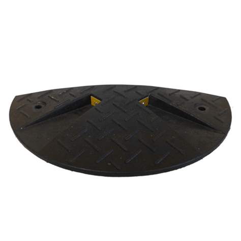 Fahrbahnschwelle für Richtgeschwindigkeit bis 30 km/h, Endelement 215 mm, Farbe Schwarz