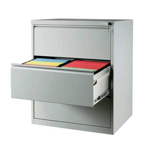 Hängeregistraturschrank ECONOMY, Format A4, drei 2-bahnige Schubladen, HxBxT: 1012x840x623 mm, Lichtgrau RAL7035 - Kovona Lysa nad Labem - Bild5