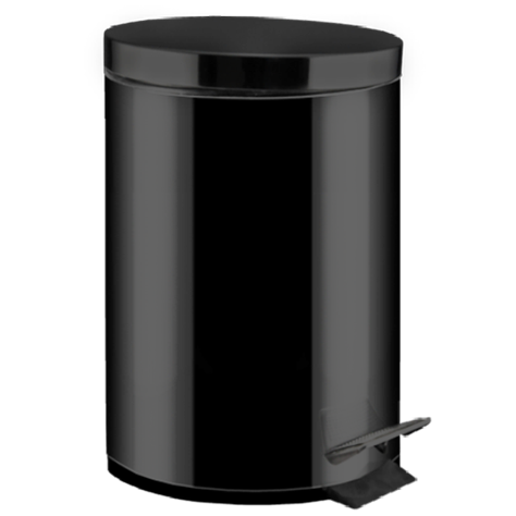 Tritteimer ALDA, Stahl lackiert schwarz, Inhalt 40 l - Alda S.A.