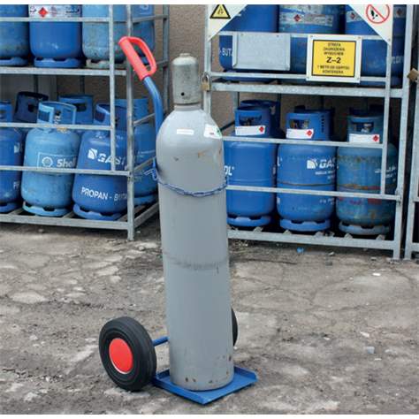 Vozík VARIOfit na plynové lahve, pro 1 lahev o pr. 210 - 250 mm, kola z plné gumy - Cordes - obrázek2