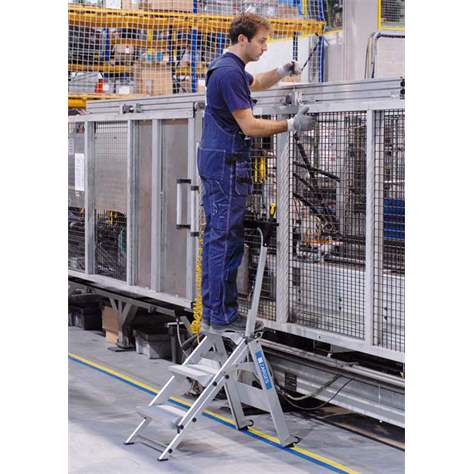 Klappbare Sicherheitstreppen, 3 Alu-Stufen - Bild5