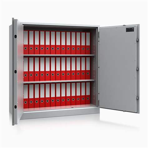 Dulap rezistent la incendiu tip seif, certificat conform EN&nbsp;14450, nivel de securitate S1, HxLxl: 1200 x 1150 x 500 mm