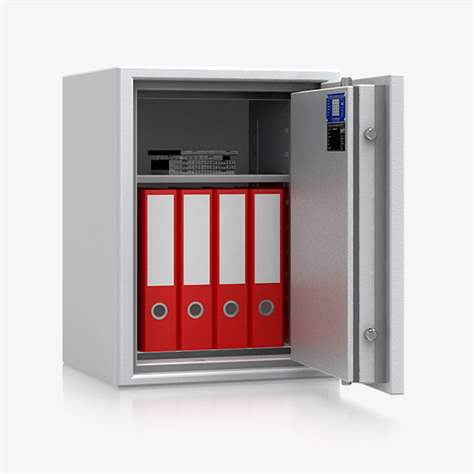 Seif anti-foc - dulap de siguranță cu protecție contra incendiului (clasa S60P, S2), HxLxl: 615x463x427 mm, greutate 118 kg, 1 polițe