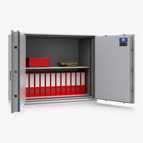 Sicherheitsschrank Klasse S60P und S2, Außen: 901 x 1128 x 559mm, Gewicht 394kg, 1 Fachboden