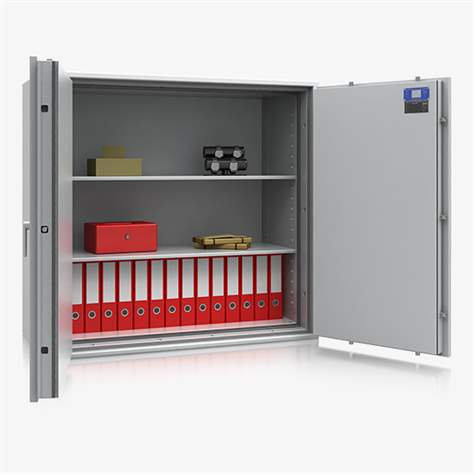 Sicherheitsschrank Klasse S60P und S2, Außen: 1189 x 1282 x 559mm, Gewicht 516kg, 2 Fachböden