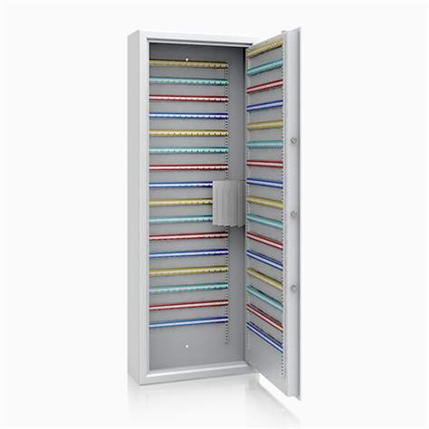 Dulap de siguranță antiefracție pentru chei cu 480 cârlige tip seif pentru chei, clasa de siguranță S1 - EN14450, HxLxl: 1600 x 600 x 200 mm