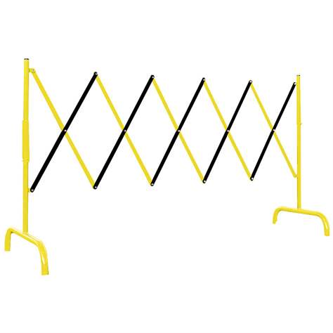 Scherengitter, Stahlkonstruktion, Länge ausgezogen 3 m, Gelb-Schwarz